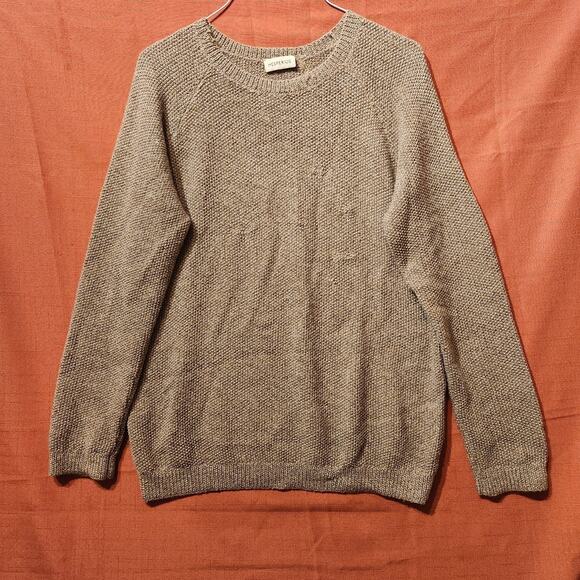 $550 Hesperios Faro Sweater 100% Baby Alpaca Beige Ecru Pullover Sz Small Unisex - Picture 1 of 13